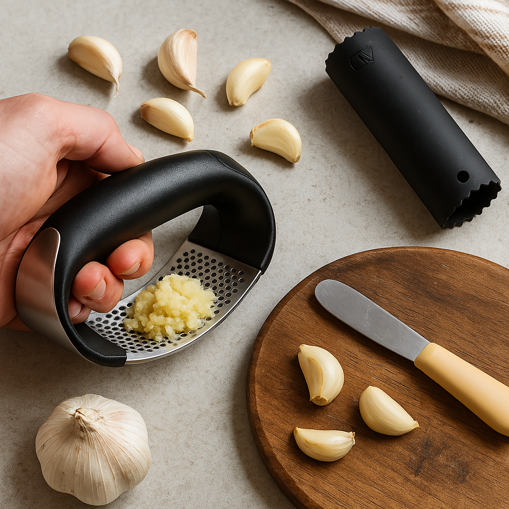 Stainless Steel Garlic Press
