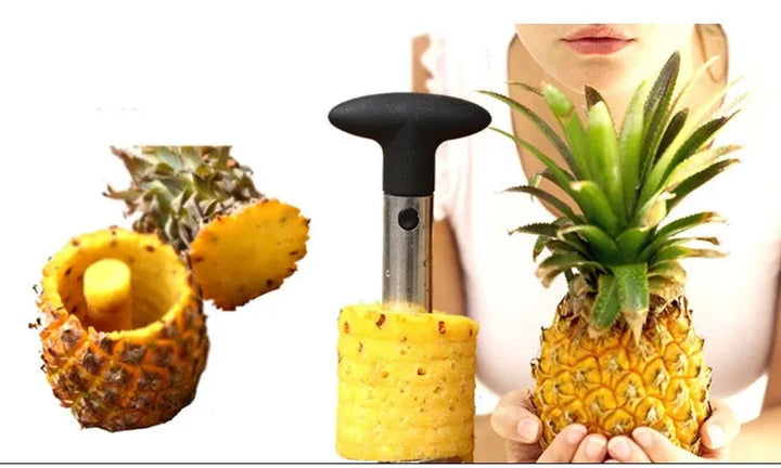 Professional Pineapple Corer & Slicer - Stainless Steel Spiral Cutter